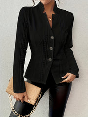 Textured Waist-Detail Jacket