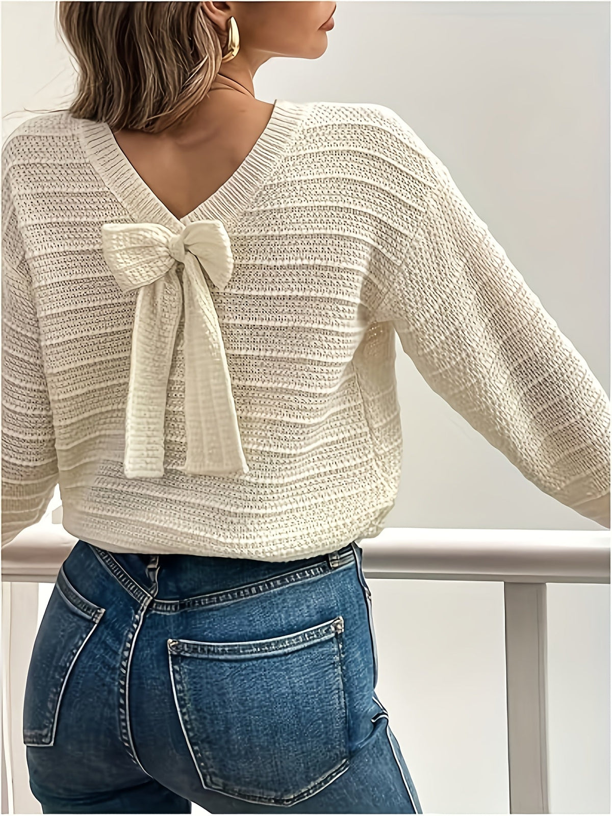 Bow-Detail Knit Jumper