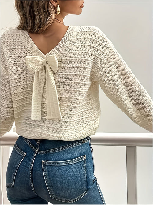 Bow-Detail Knit Jumper