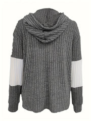 Textured Hooded Zip Jacket