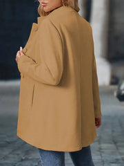 Stand-Collar Button Coat