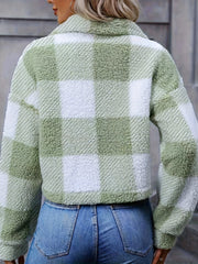 Cropped Check Jacket