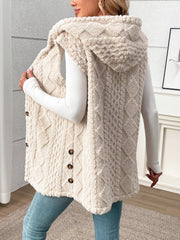 Textured Hooded Gilet