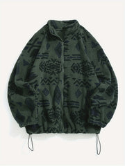 Patterned Zip-Up Jacket