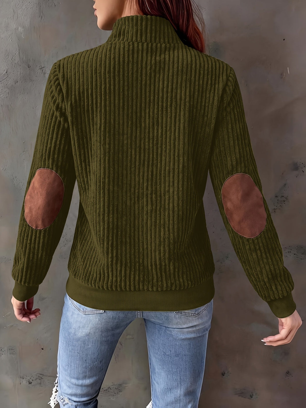 Half-Zip Ribbed Pullover