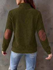 Half-Zip Ribbed Pullover