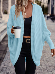 Relaxed Open-Front Cardigan
