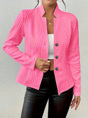 Textured Waist-Detail Jacket