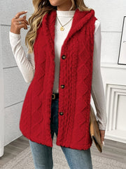 Textured Hooded Gilet
