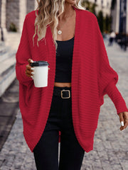 Relaxed Open-Front Cardigan