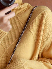 Textured Turtleneck Sweater