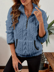 Textured Half-Zip Pullover