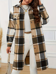 Longline Checked Coat