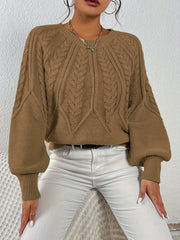 Relaxed Cable-Knit Sweater