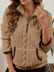 Textured Half-Zip Pullover