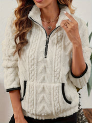 Textured Half-Zip Pullover