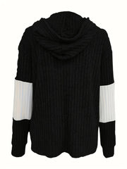 Textured Hooded Zip Jacket