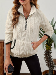 Textured Half-Zip Pullover