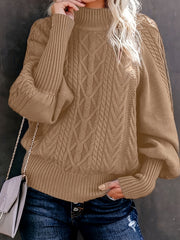 Textured Cable-Knit Sweater
