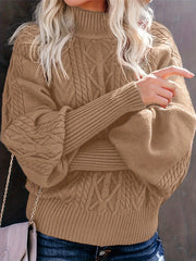 Textured Cable-Knit Sweater
