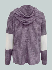 Textured Hooded Zip Jacket