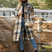 Longline Checked Coat
