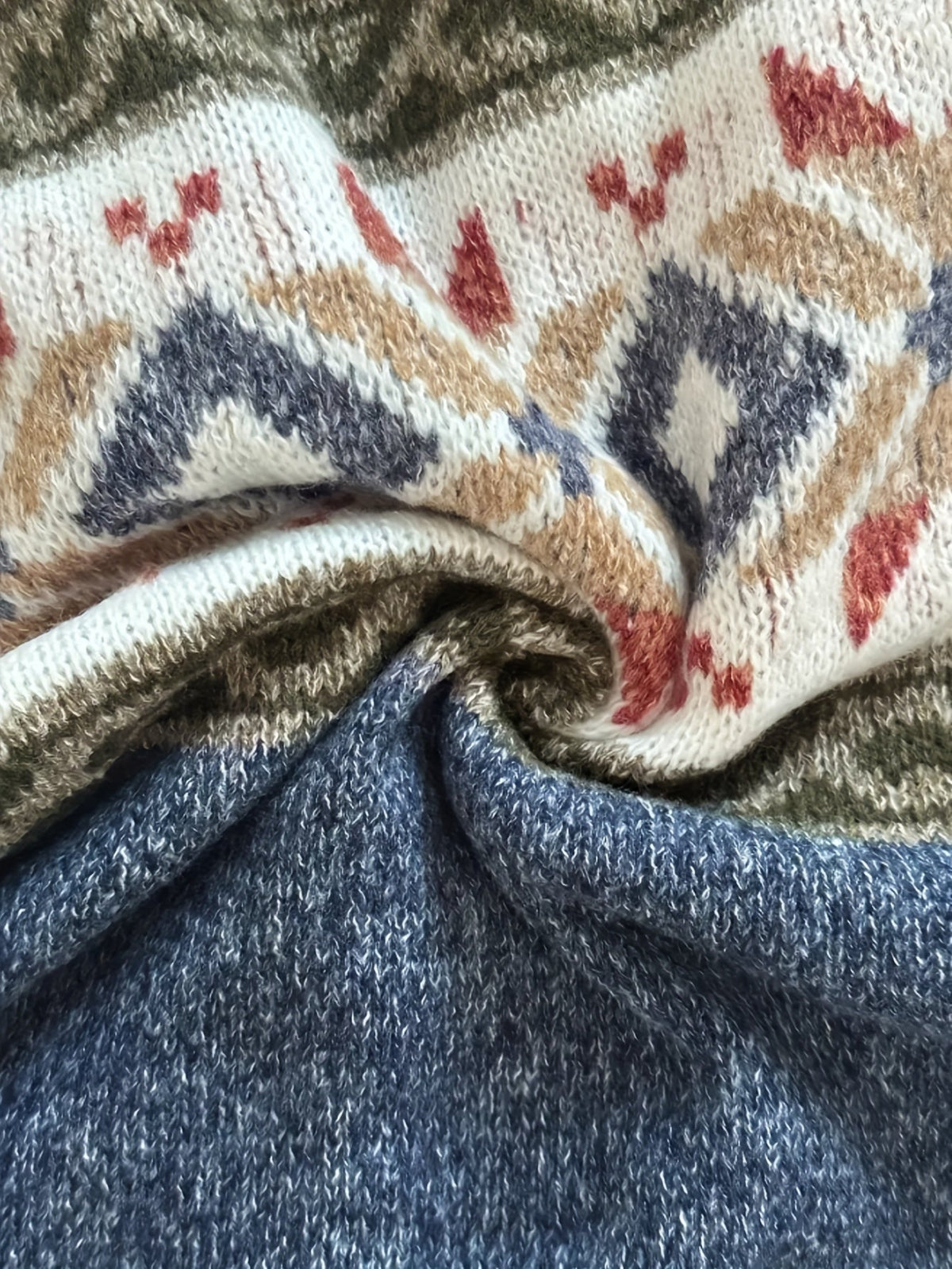 Patterned Button-Front Cardigan