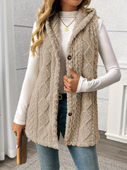 Textured Hooded Gilet
