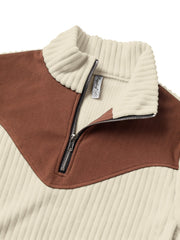 Half-Zip Ribbed Pullover