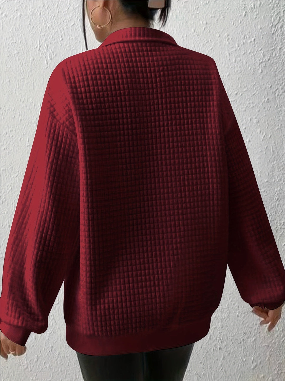 Textured Quarter-Zip Pullover