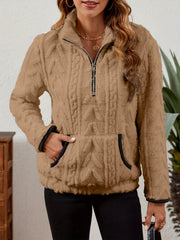 Textured Half-Zip Pullover