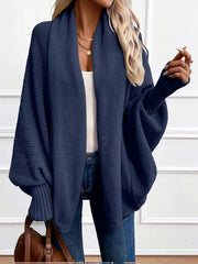 Draped Shawl-Collar Cardigan