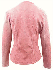 Textured Waist-Detail Jacket
