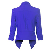 Draped Open-Front Blazer
