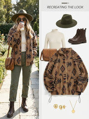 Patterned Zip-Up Jacket