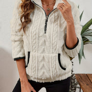 Textured Half-Zip Pullover