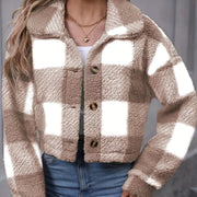 Cropped Check Jacket