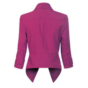 Draped Open-Front Blazer