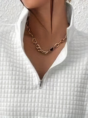 Textured Quarter-Zip Pullover
