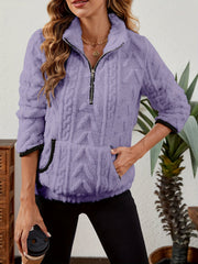 Textured Half-Zip Pullover