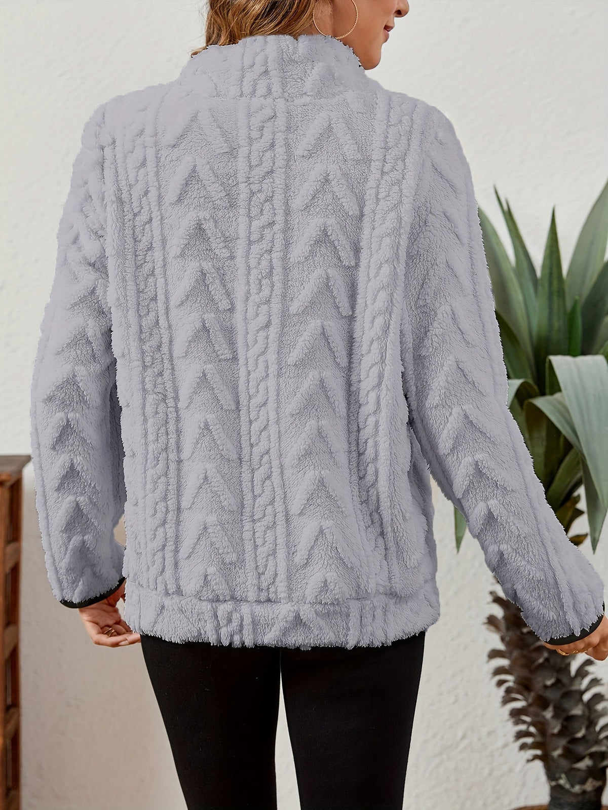 Textured Half-Zip Pullover