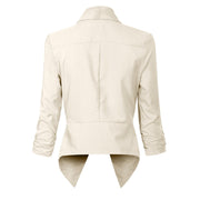 Draped Open-Front Blazer