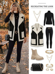 Lined Lapel Gilet