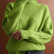 Textured Turtleneck Sweater