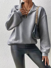 Textured Quarter-Zip Pullover