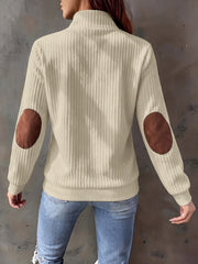 Half-Zip Ribbed Pullover