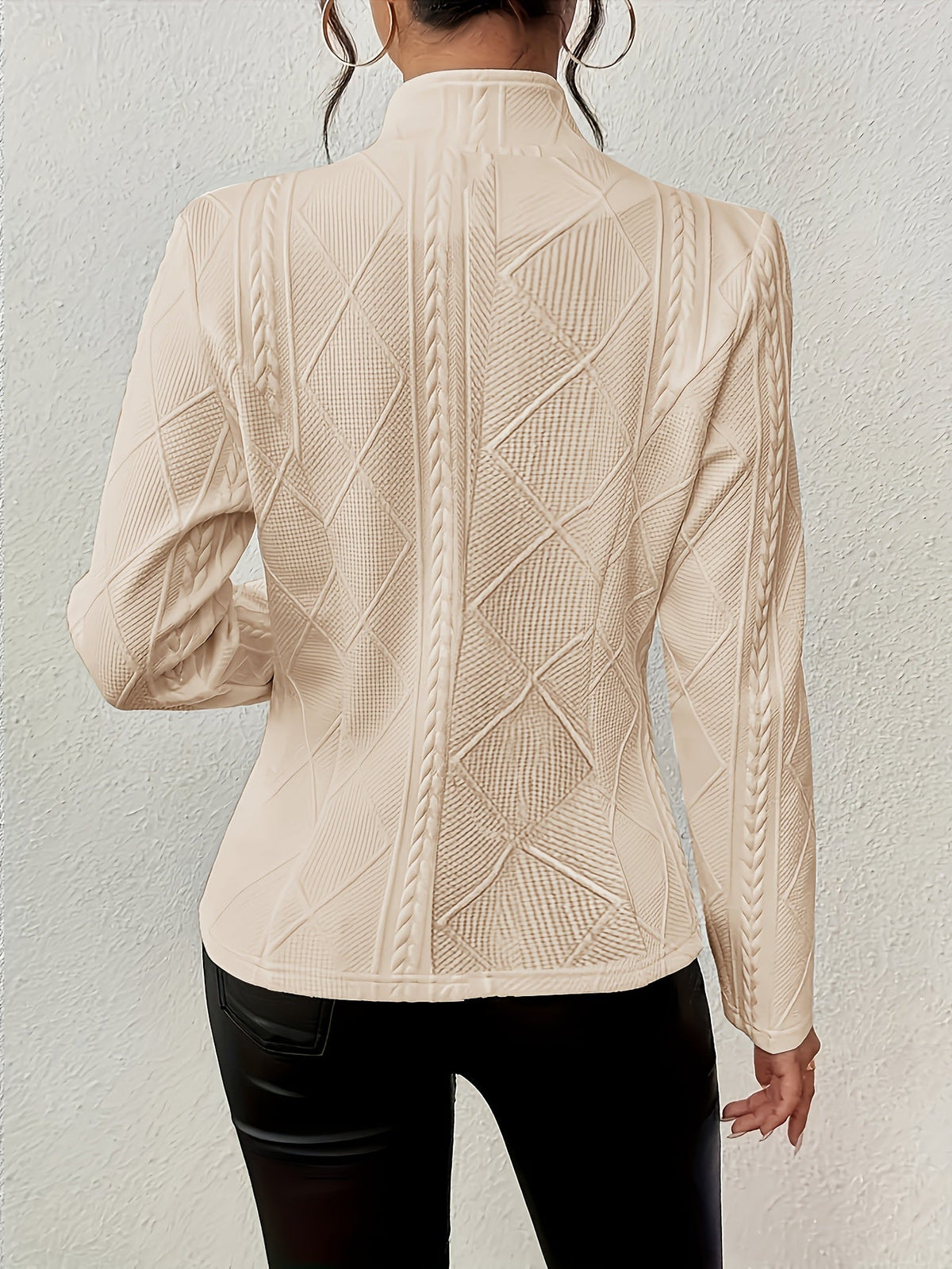 Textured Waist-Detail Jacket