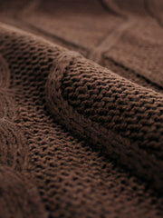 Cable-Knit V-Neck Sweater Vest