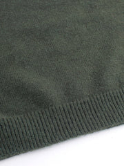 Ribbed Striped-Sleeve Sweater