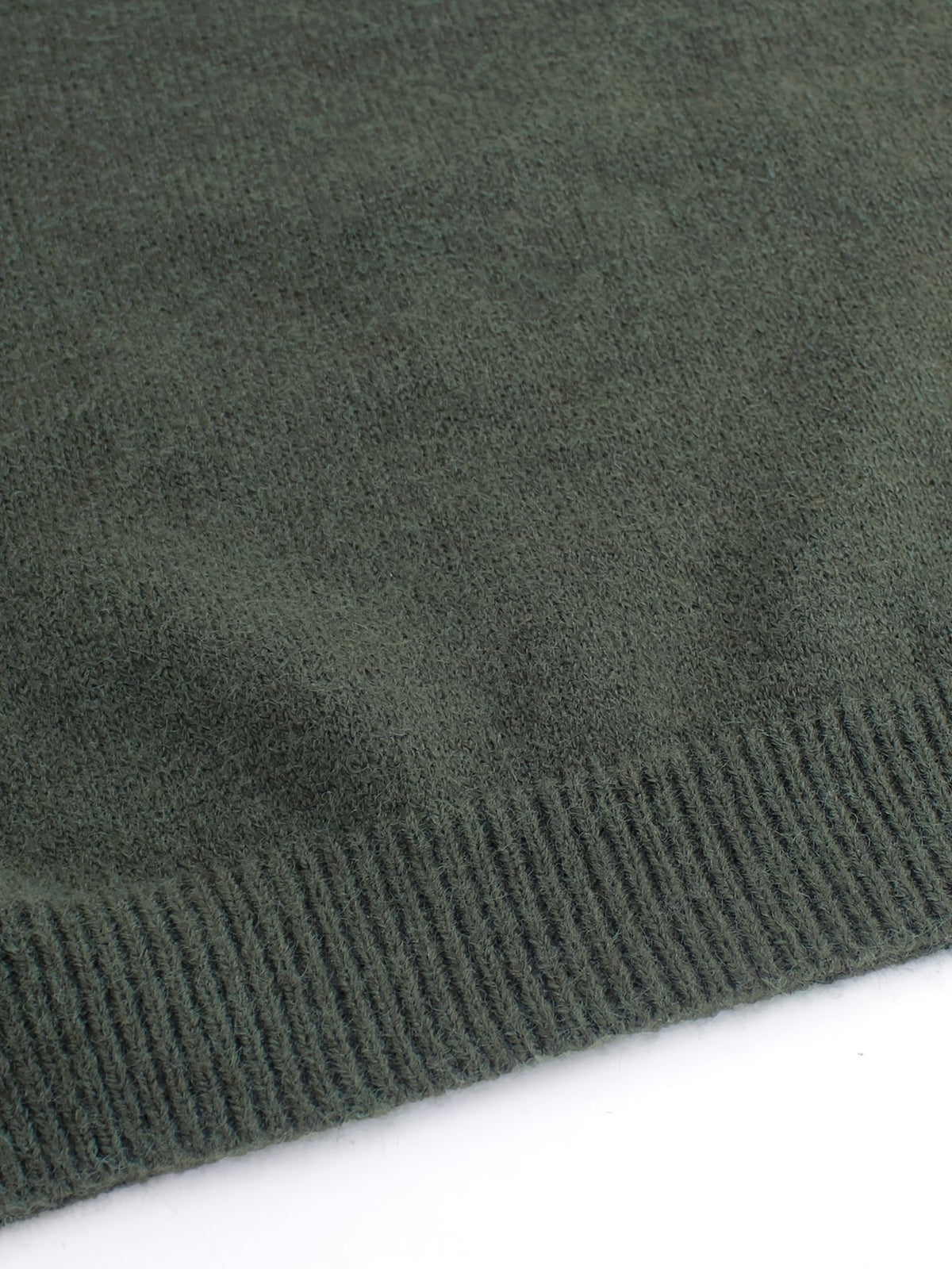 Ribbed Striped-Sleeve Sweater